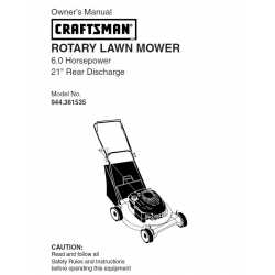 Craftsman lawn mower parts Manual 944.361535