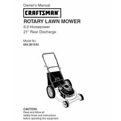 Craftsman lawn mower parts Manual 944.361543