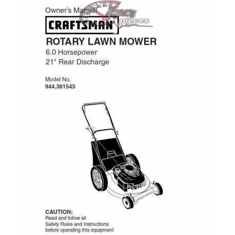 Craftsman lawn mower parts Manual 944.361543