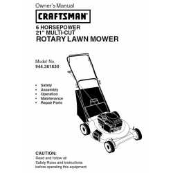 Craftsman lawn mower parts Manual 944.361630