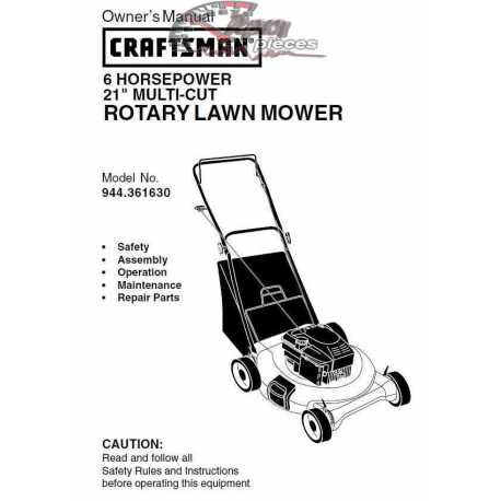 Craftsman lawn mower parts Manual 944.361630