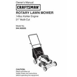 Craftsman lawn mower parts Manual 944.362020