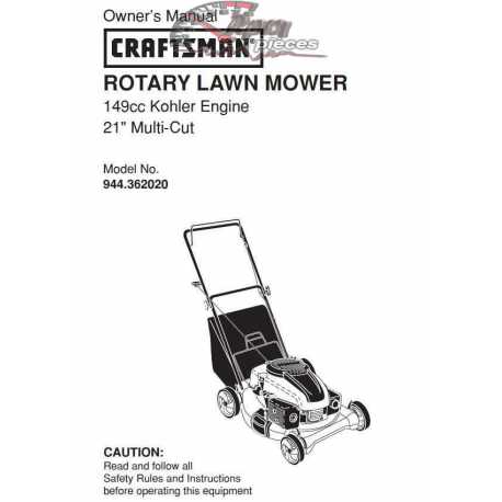 Craftsman lawn mower parts Manual 944.362020
