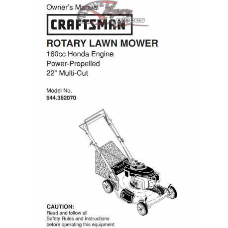 Craftsman lawn mower parts Manual 944.362070