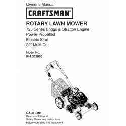 Craftsman lawn mower parts Manual 944.362080