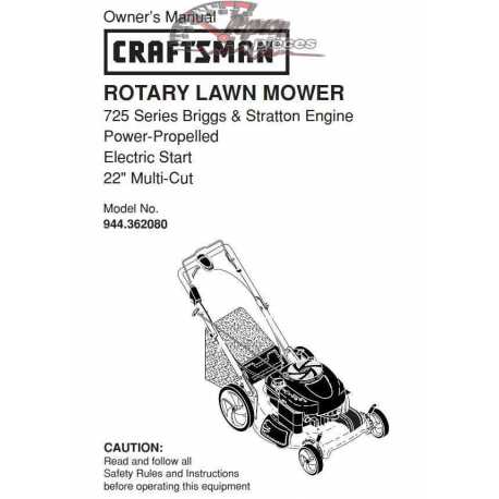 Craftsman lawn mower parts Manual 944.362080