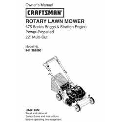 Craftsman lawn mower parts Manual 944.362090