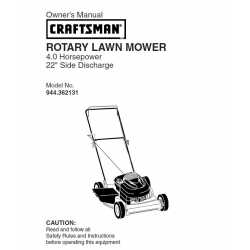 Craftsman lawn mower parts Manual 944.362131