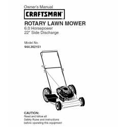 Craftsman lawn mower parts Manual 944.362151