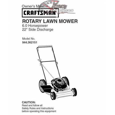 Craftsman lawn mower parts Manual 944.362151