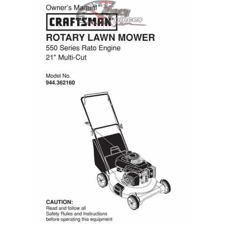 Craftsman lawn mower parts Manual 944.362160