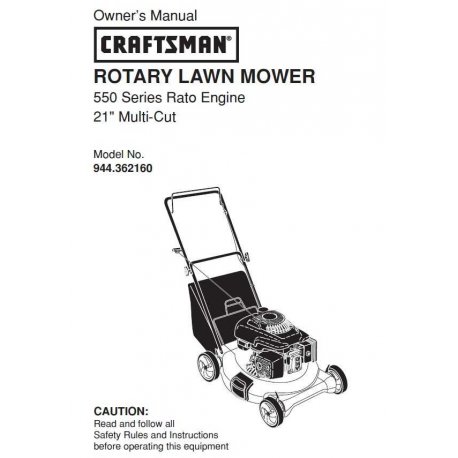 Craftsman lawn mower parts Manual 944.362160