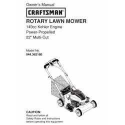 Craftsman lawn mower parts Manual 944.362180