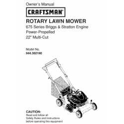Craftsman lawn mower parts Manual 944.362190