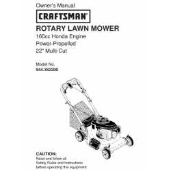 Craftsman lawn mower parts Manual 944.362200