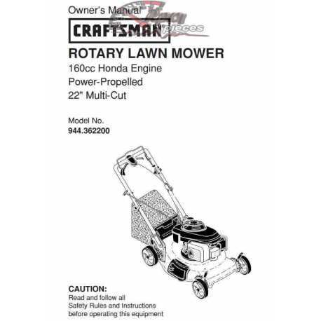 Craftsman lawn mower parts Manual 944.362200