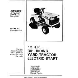 Craftsman Tractor Parts Manual 944.605120