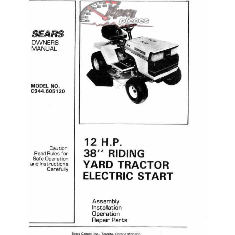 Craftsman Tractor Parts Manual 944.605120