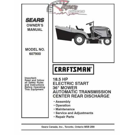 Craftsman Tractor Parts Manual 944.607900