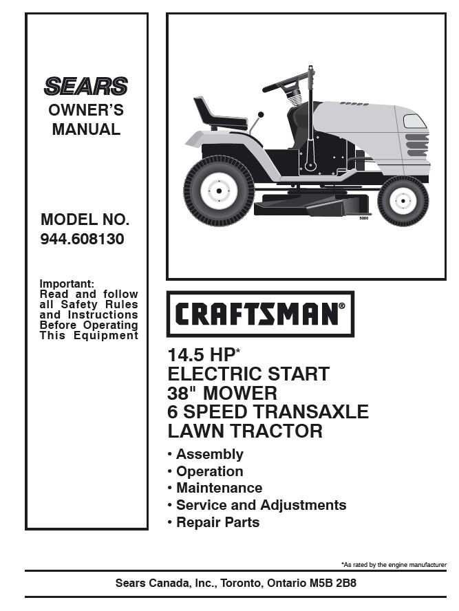 Craftsman t130 manual deals