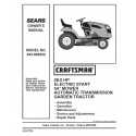 Manuel de pièces tracteur Craftsman 944.609322