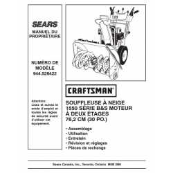 Craftsman snowblower Parts Manual 944.528422